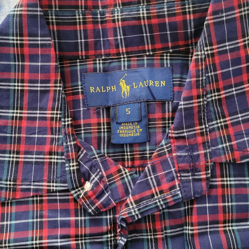 Ralph Lauren Toddler Boys Plaid Shirt - Great For Christmas Pics